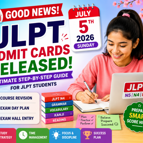 Good News! JLPT Admit Cards Released! Here is a Ultimate Step-by-Step Guide for July 5th 2026, Sunday,  JLPT Students: From Course Revision to Exam Hall Entry.